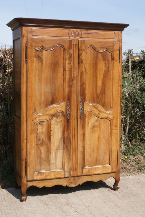 fantastic french 18th century solid pear wood armoire wardrobe
