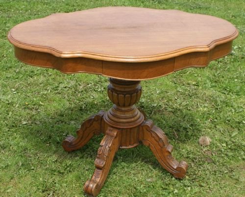 attractive french oak centre violin table