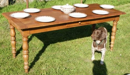 french solid cherry farm house preporation table