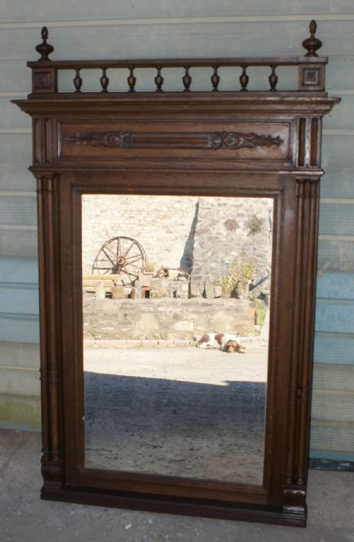 super french henri ii large oak mirror