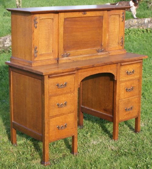 fantastic early 20th century arts crafts oak desk