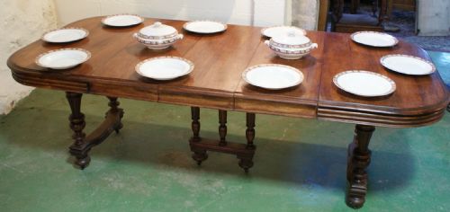 super french walnut extending table seat 10