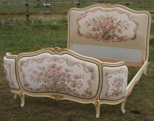 super french upholstered double bed