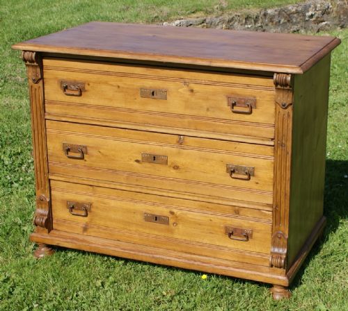 stunning east german stripped pine chest of drawers