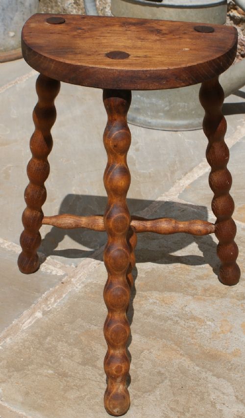 pretty little french chestnut milking stool