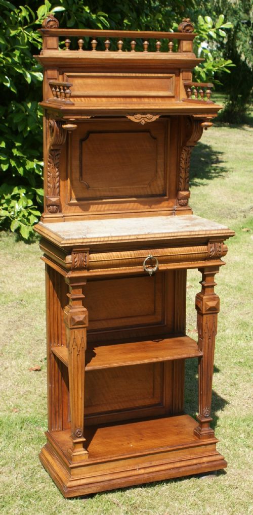 an superb late 19th century solid walnut french buffet sideboard hallstand
