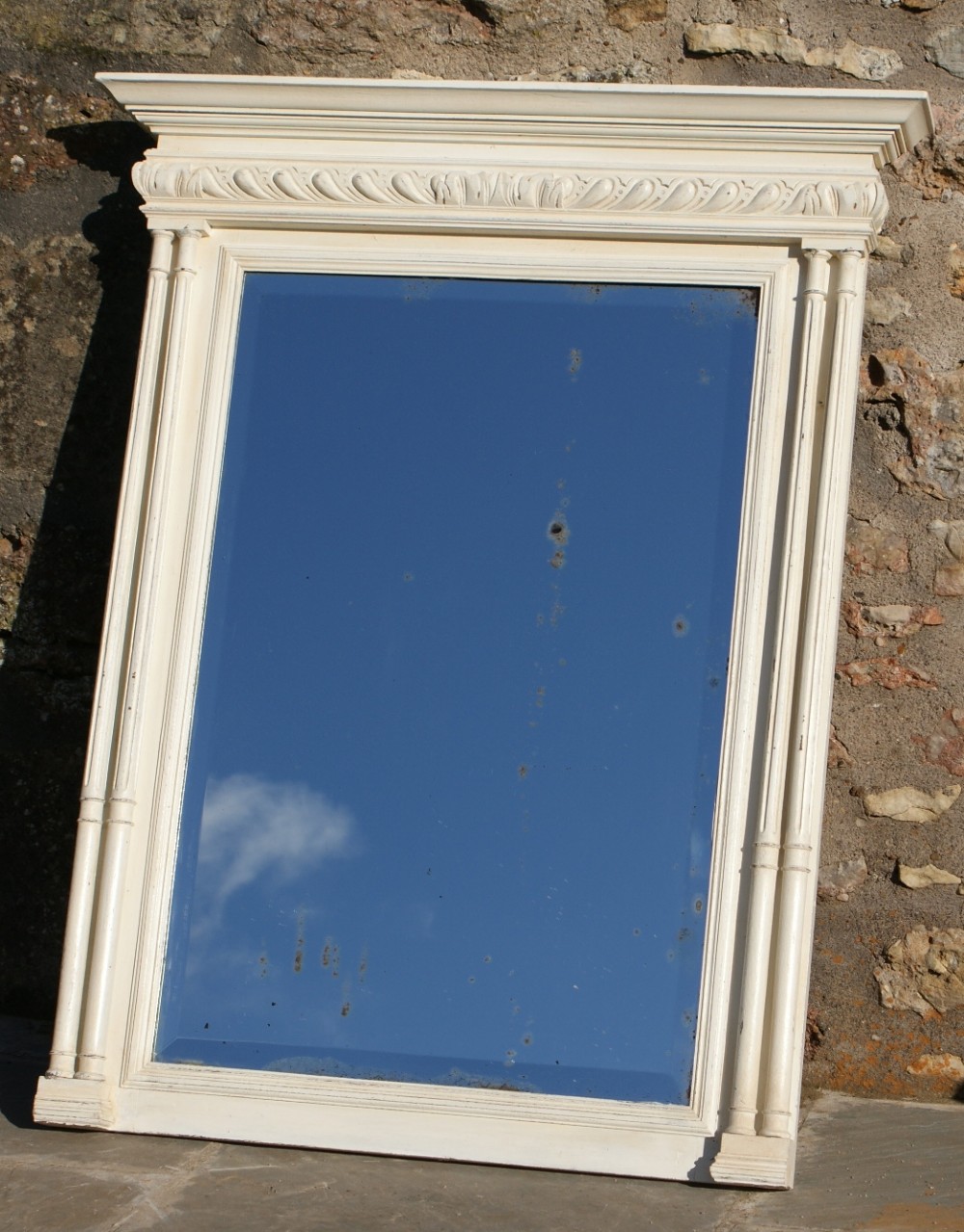 a pretty french henri ii revival shabby chic painted mirror