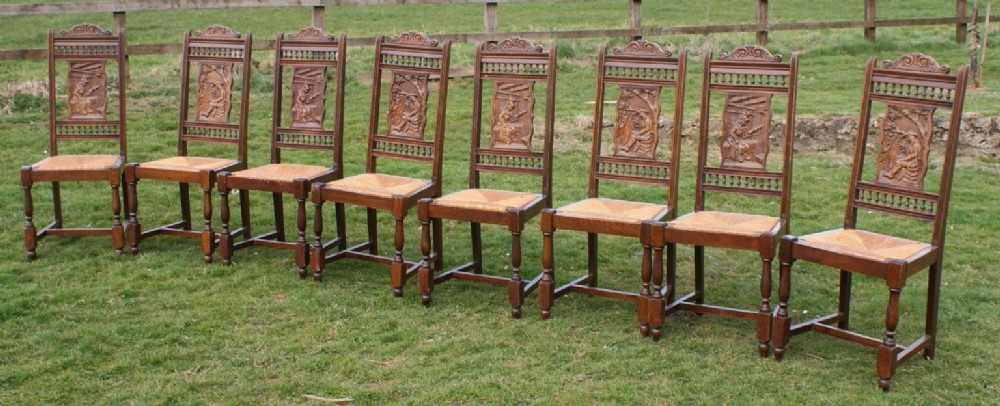 a good strong set of french breton rush seat dining chairs