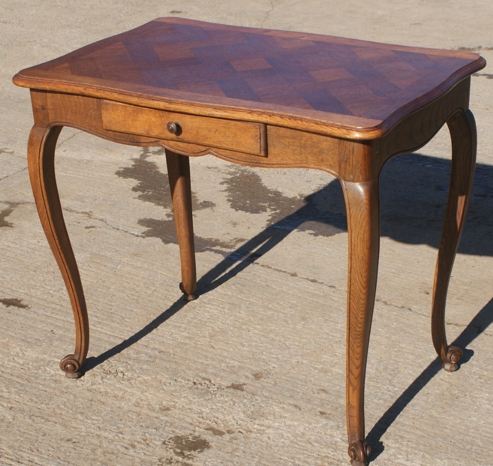a very pretty french oak louis style side table desk