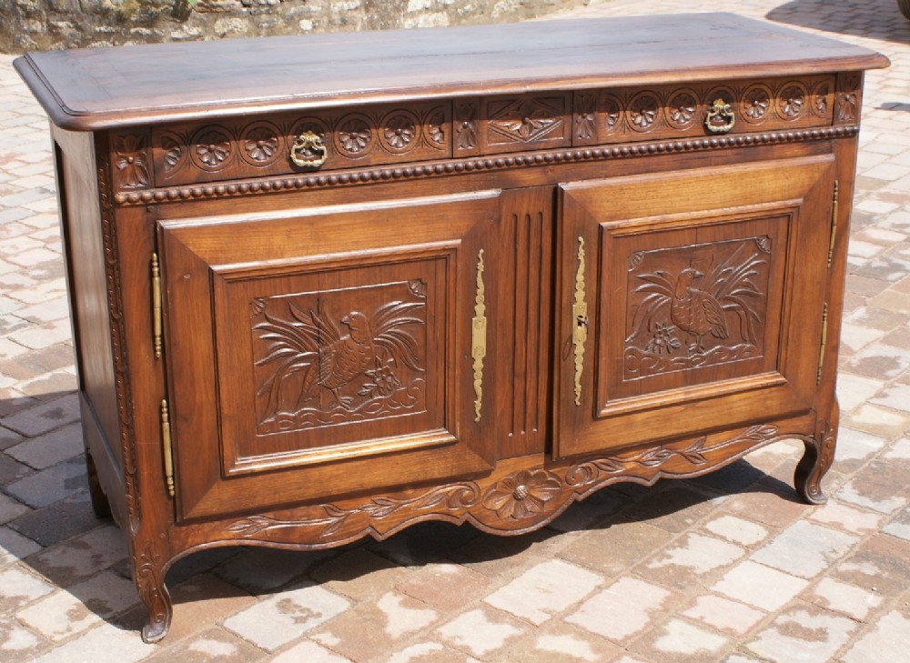 an superb early 19th century antique french breton chestnut buffet sideboard