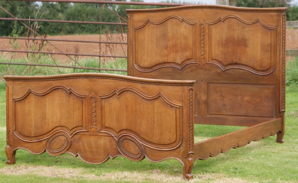 a beautiful early 20th century french oak normandy double bed