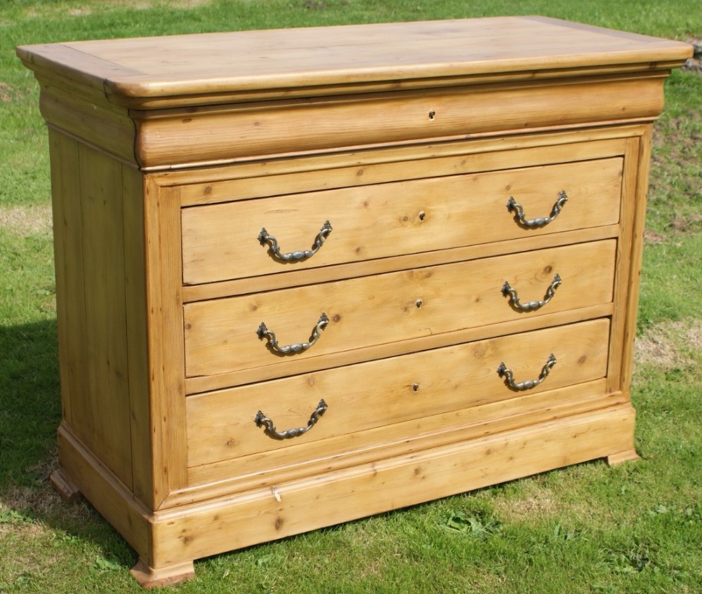 fantastic mid 19th century french louis philippe pine chest of drawers commode