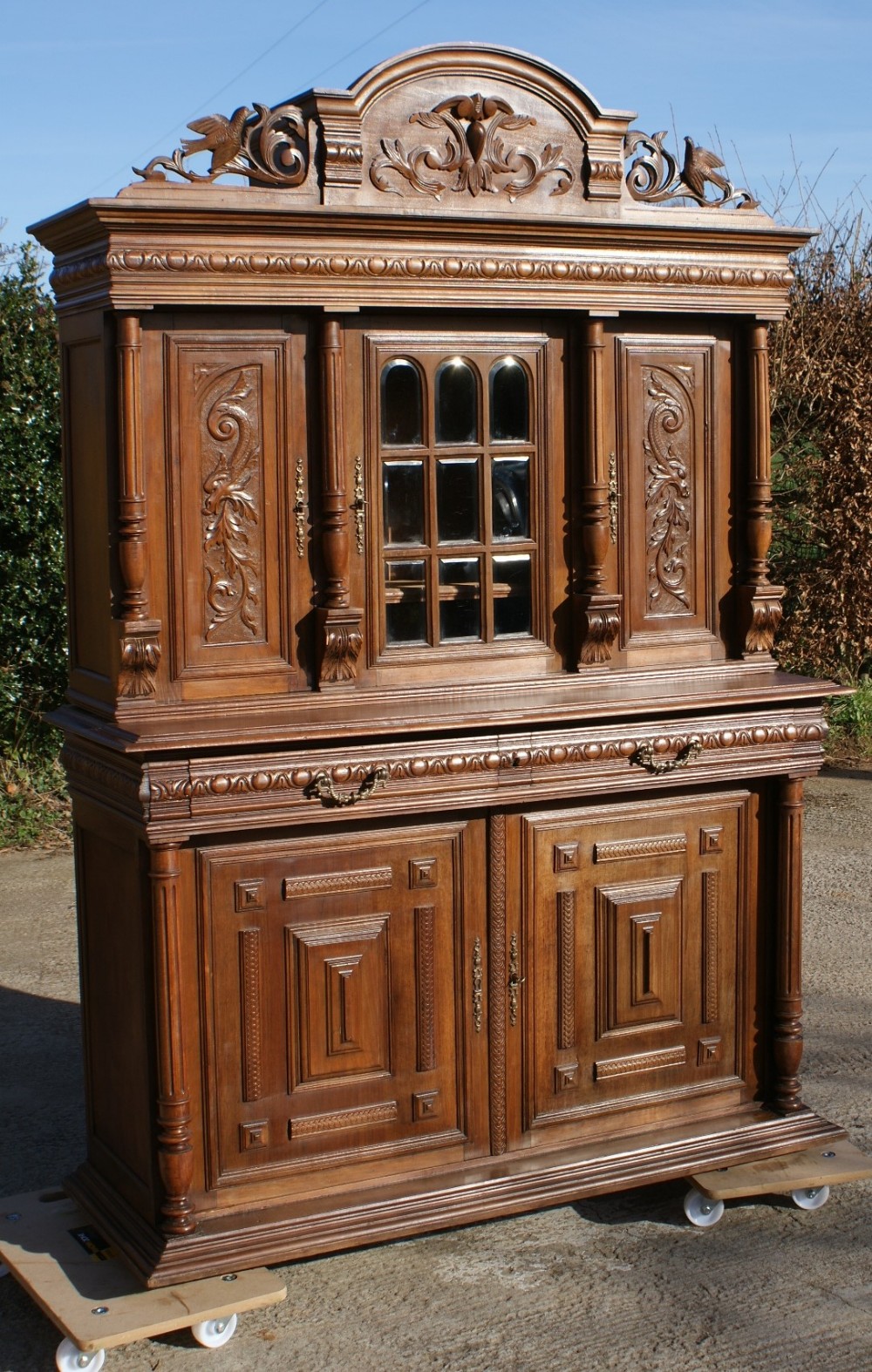 an imposing late 19th century french henri ii style walnut buffet dresser