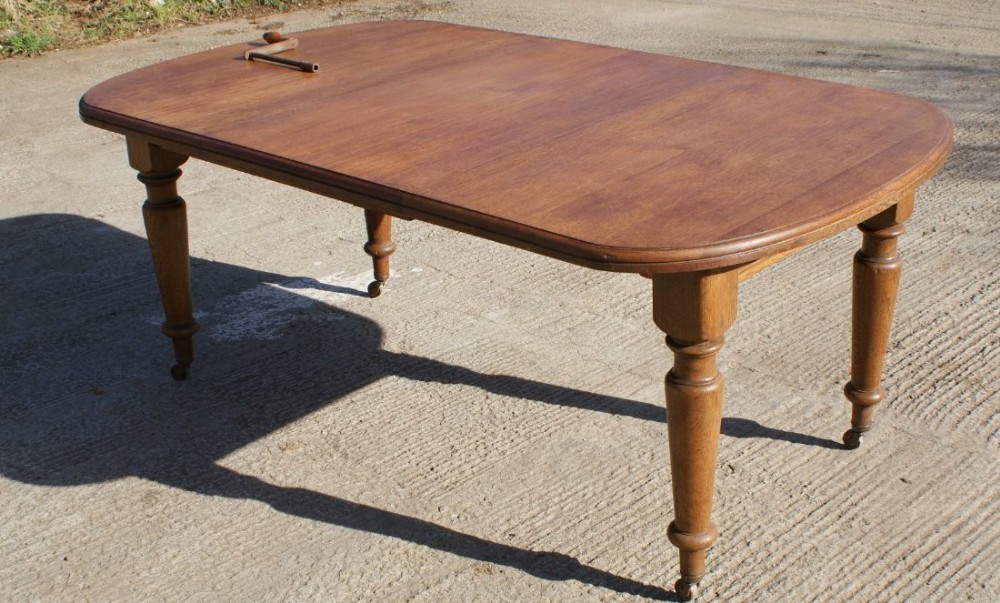 super 6 foot victorian oak wind out dining table