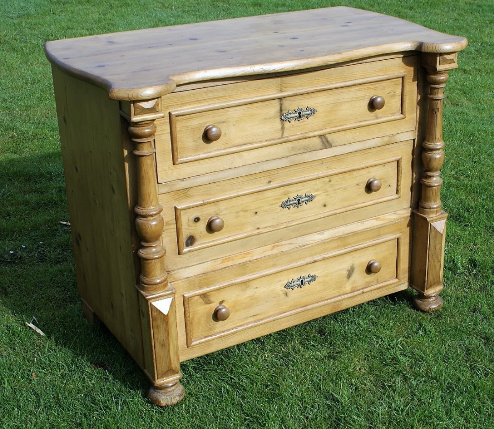 fantastic late 19th century dutch antique solid pine chest of drawers