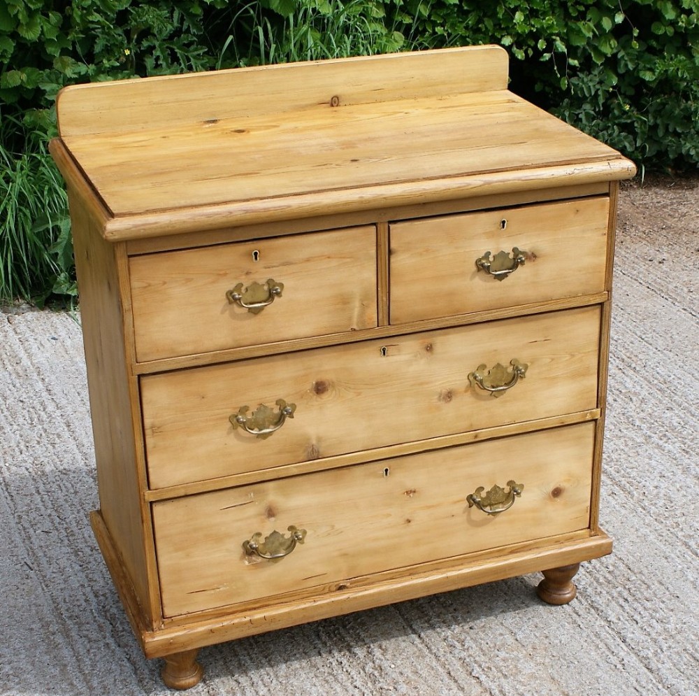 fantastic late 19th century antique solid pine chest of drawers