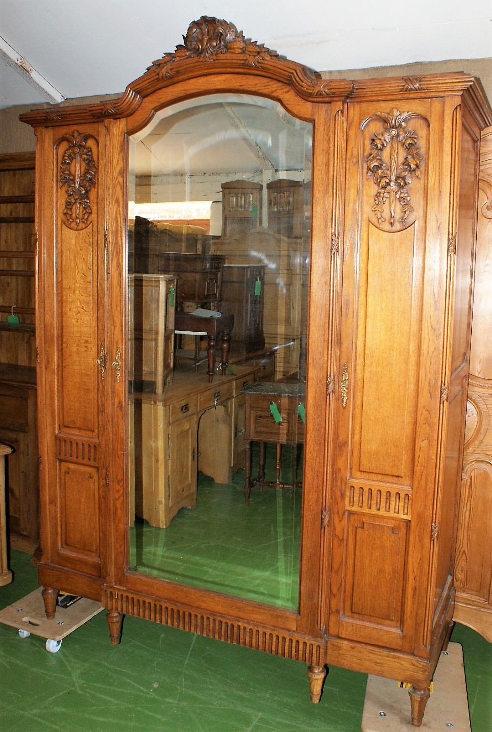 a fine late 19th century french oak louis style armoire wardrobe