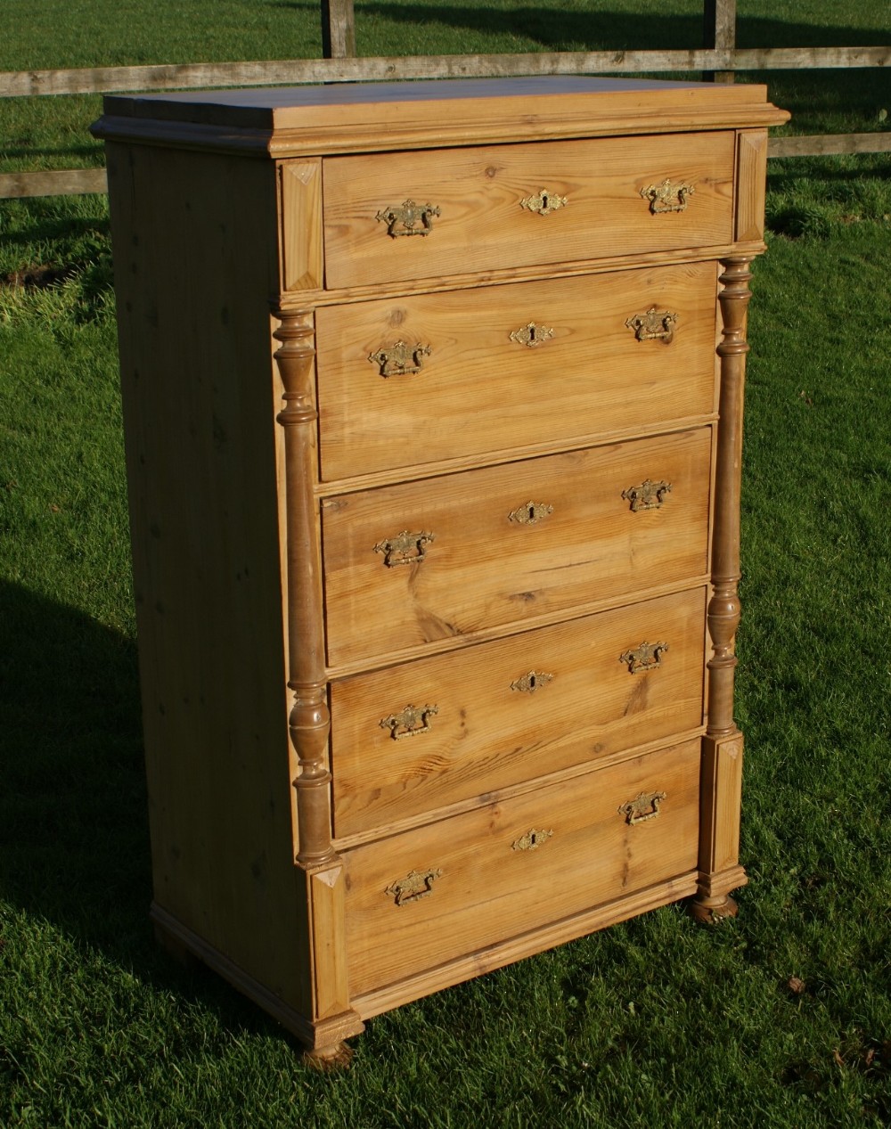 fantastic mid 19th century antique danish pine chest of drawers