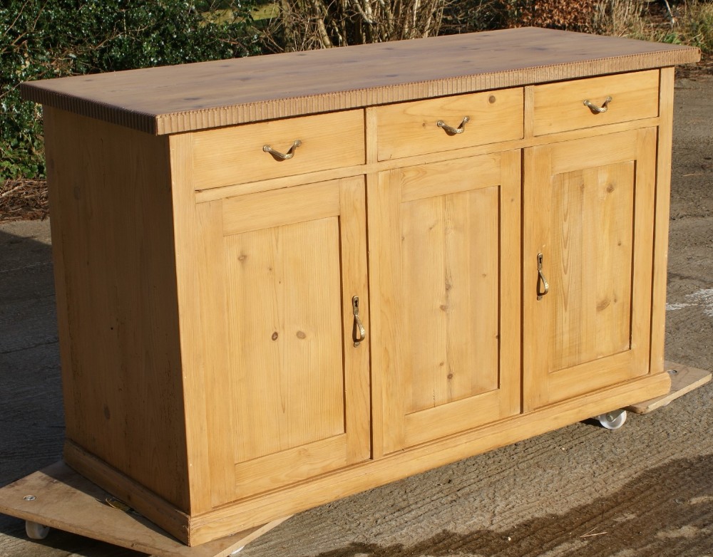an imposing early 20th century antique german pine sideboard dresser base