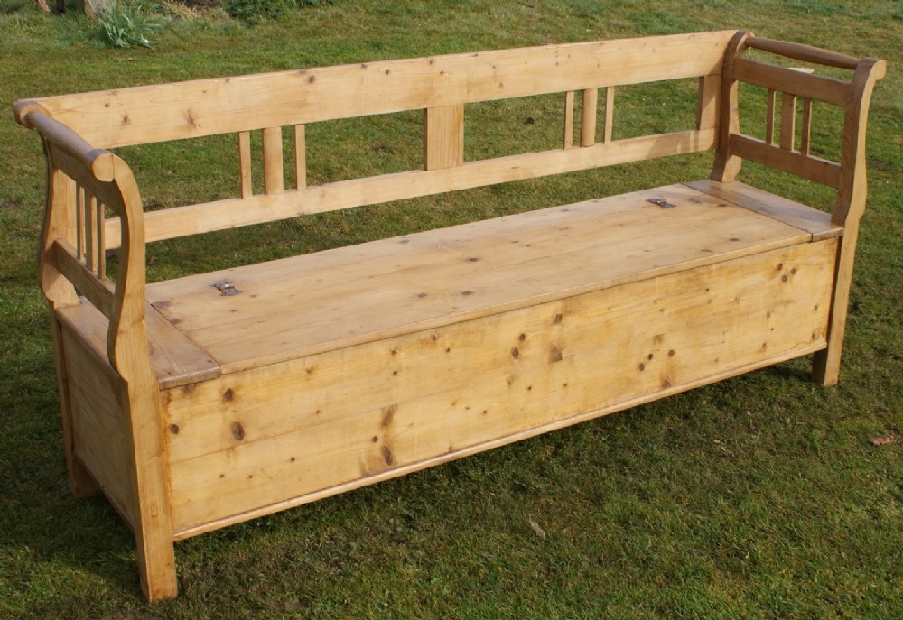 a lovely antique german pine bench