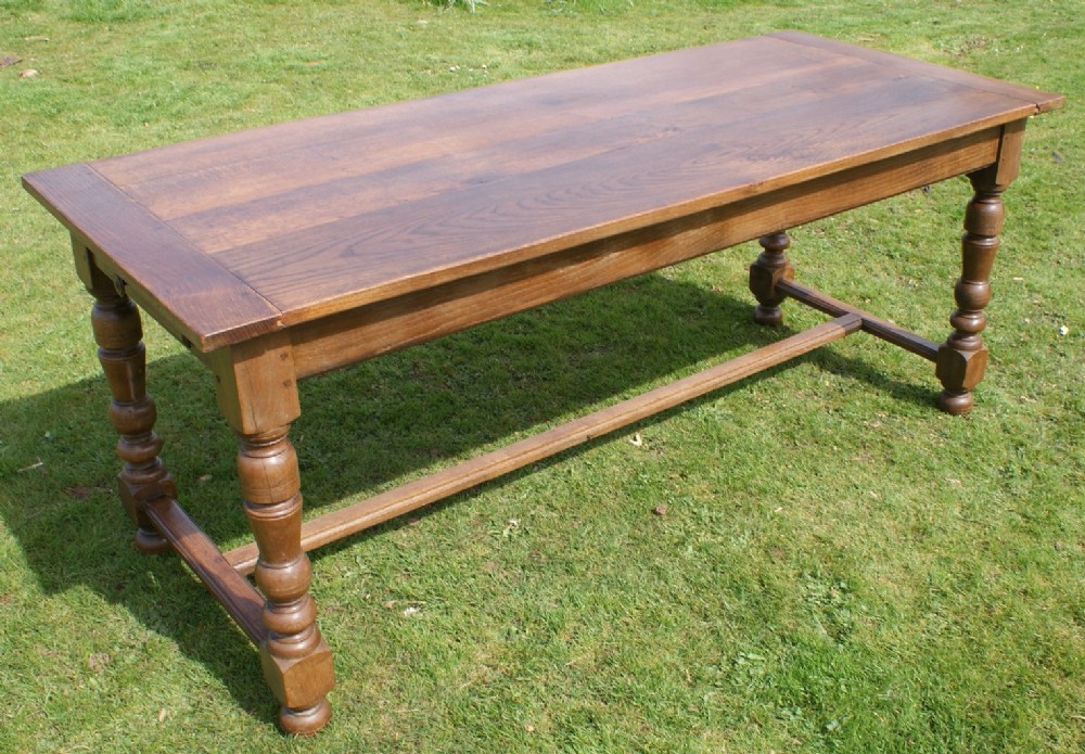 super large french oak refectory dining table