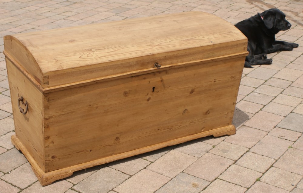 antique german stripped pine blanket box chest coffer