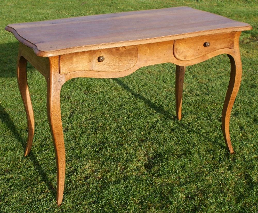 a very pretty french louis xv style walnut chestnut side table desk