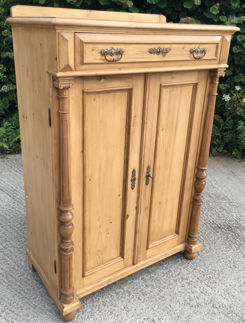 a fantastic antique german stripped pine cupboard
