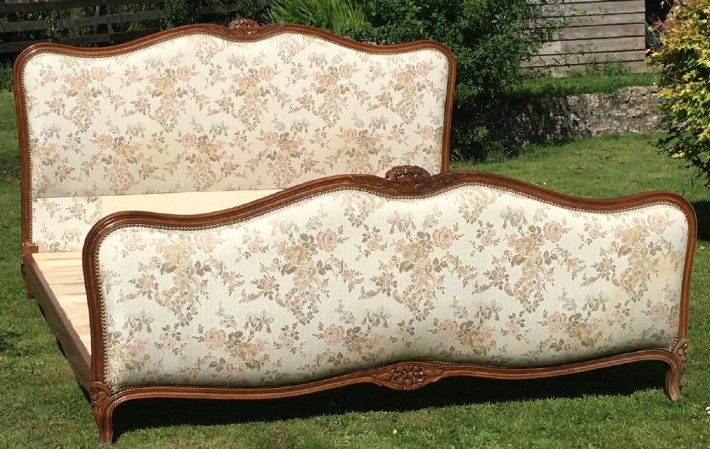pretty mid 20th century french upholstered super king size bed